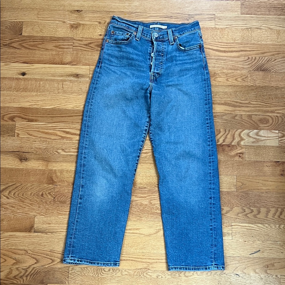 Levi's Women's Ribcage Straight Leg Ankle Blue Jeans 26x27